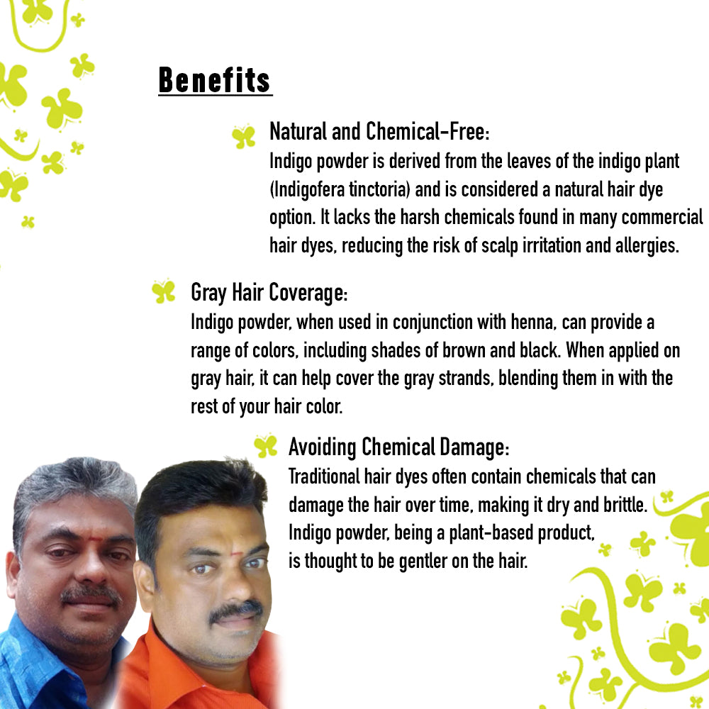 शुद्ध इंडिगो पाउडर - 100 gms