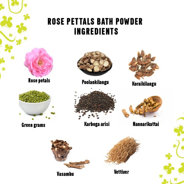 Rose Petals Bath Powder – 100gms